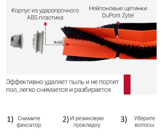 13003r Основная щётка к пылесосу Xiaomi 1C для XIAOMI 500x417 - 13003r Основная щётка к пылесосу Xiaomi 1C